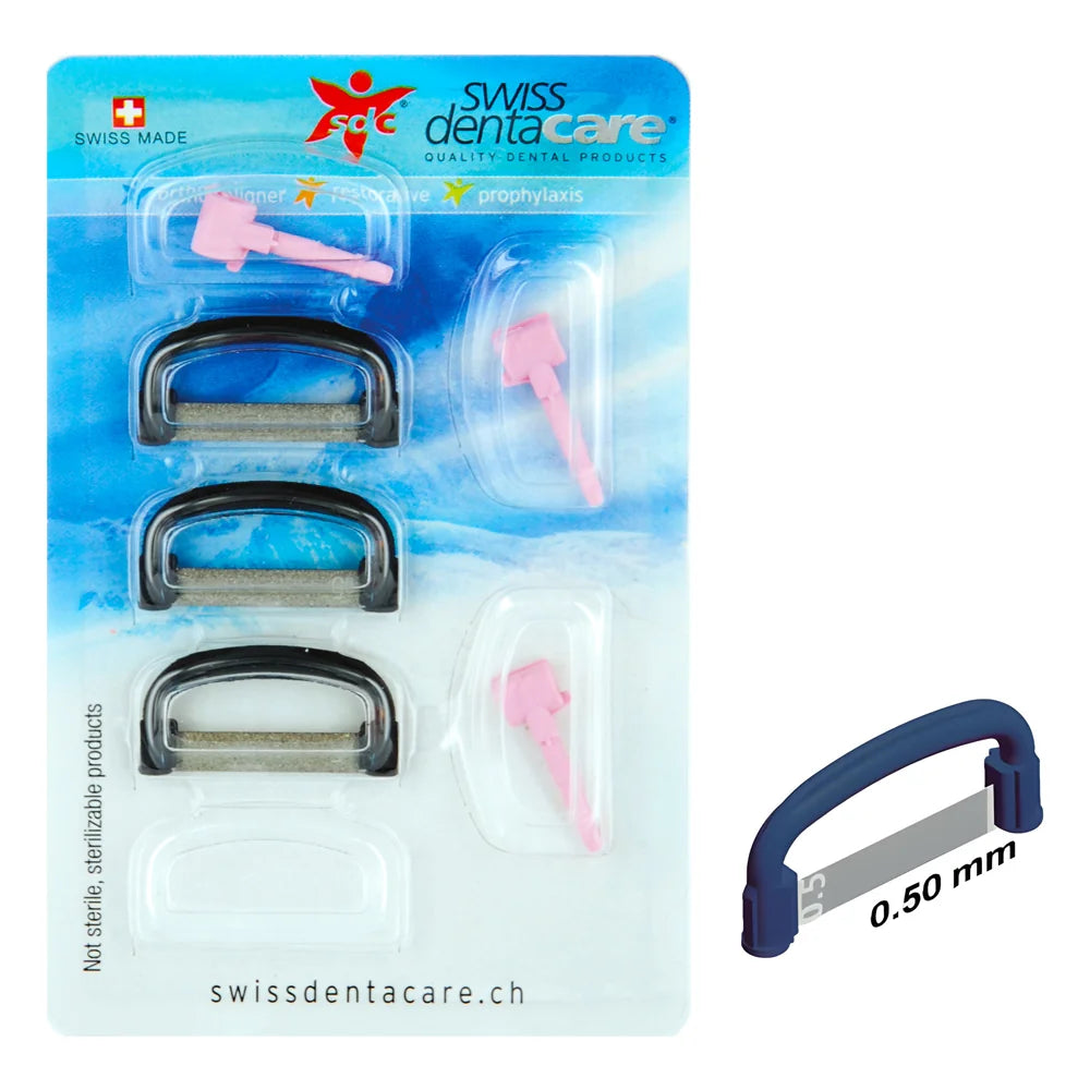 Limas stripping 0,50mm IPR diamantadas doble cara G5ProLign Swissdentacare